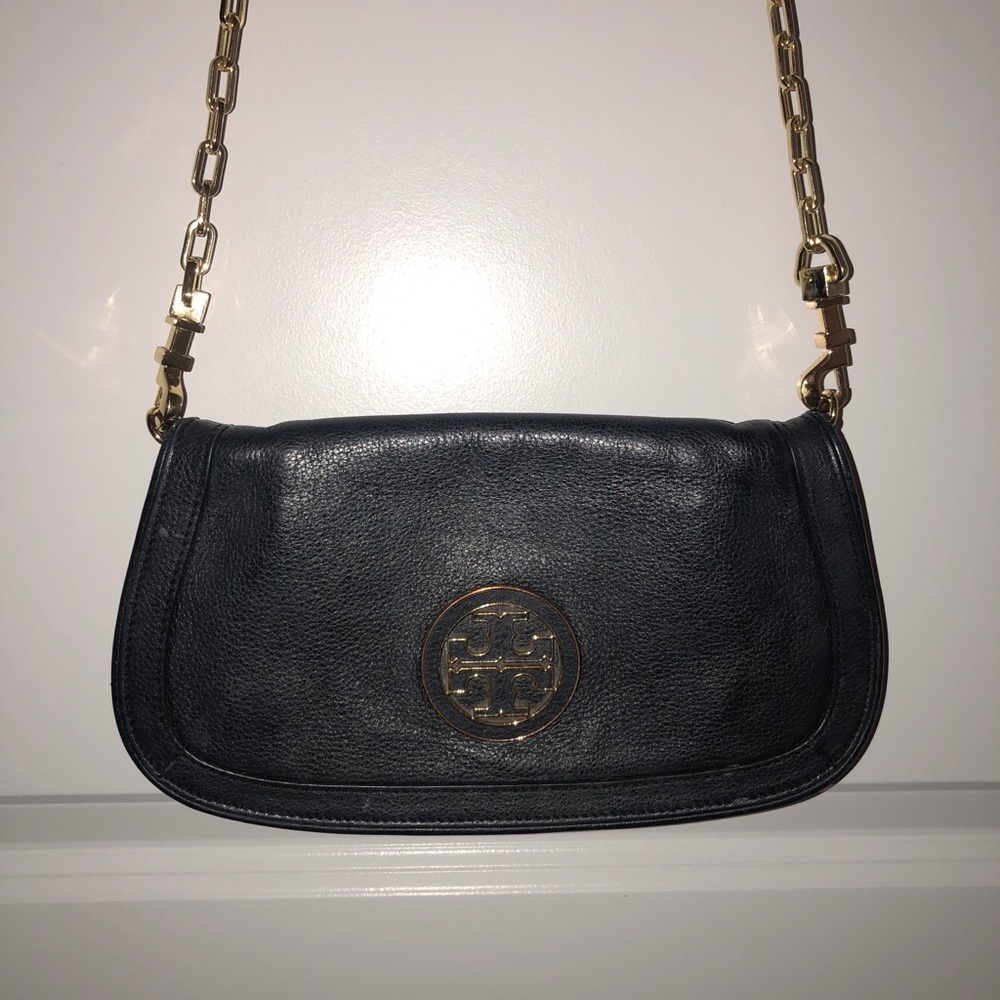 Black leather Tory Burch